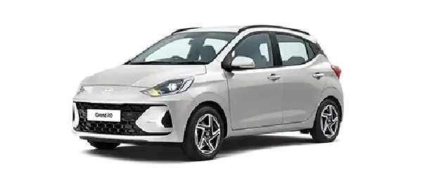 Vista lateral del The Grand i10 Hatchback, destacando su diseño compacto